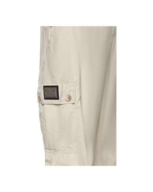 Dolce & Gabbana Natural Straight Trousers for men