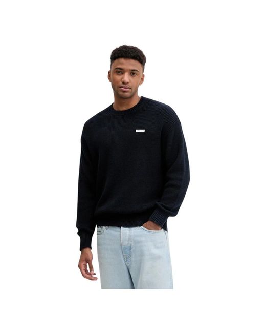 Guess Black Round-Neck Knitwear for men