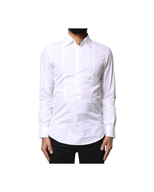 Dolce & Gabbana White Formal Shirts for men