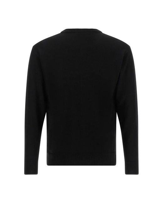 Moschino Black Round-Neck Knitwear for men