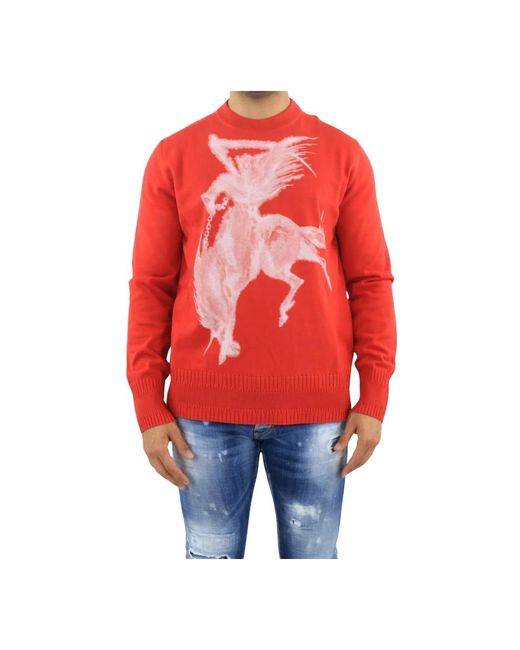 Givenchy Red Round-Neck Knitwear for men