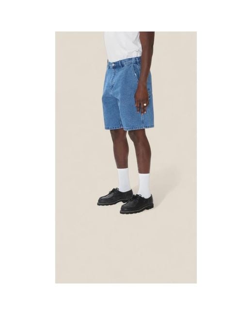 Obey Blue Denim Shorts for men