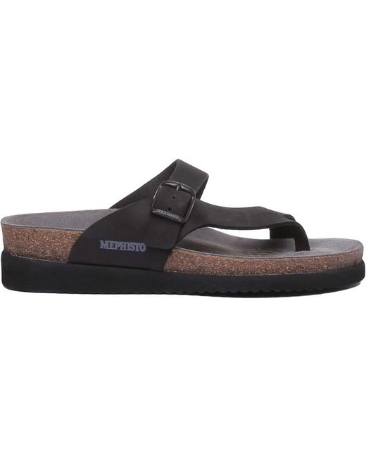 Mephisto Black Flip Flops