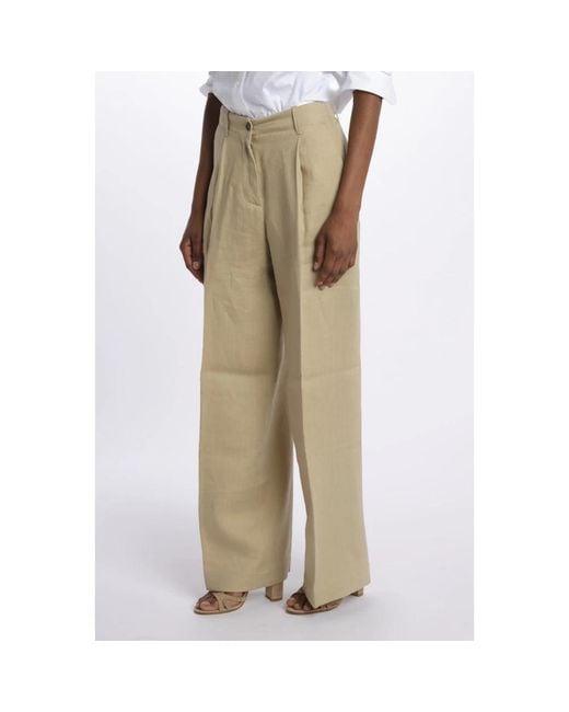 Nine:inthe:morning Natural Wide Trousers