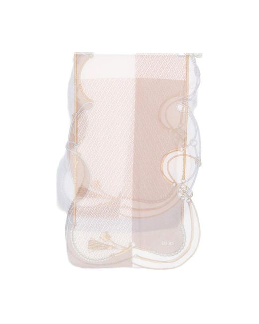 Liu Jo Pink Graphic Pattern Scarf