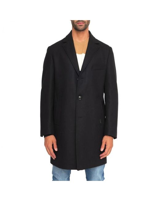 Liu Jo Black Single-Breasted Coats for men