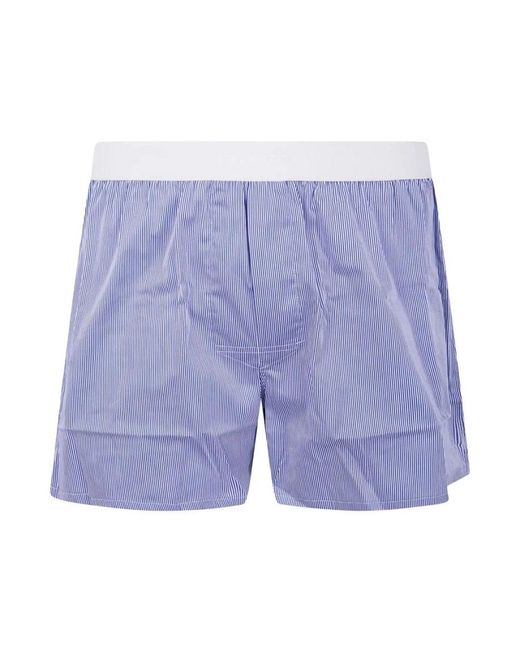 Tom Ford Ondergoed ,Blauw ,Katoen Striped Poplin Stretch Boxer in het Blue voor heren