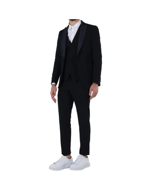 Single Breasted Suits Bharnaba de hombre de color Black