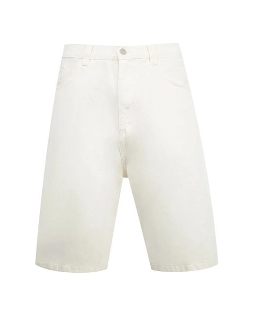 Carhartt White Denim Shorts for men