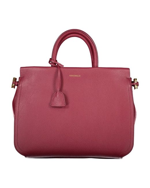 Borsa a tracolla rossa con manici e tracolla regolabile di Coccinelle in Red