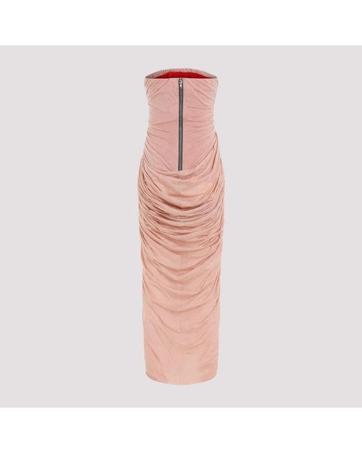 Rick Owens Pink Radiance bustier kleid in dunkelrosa