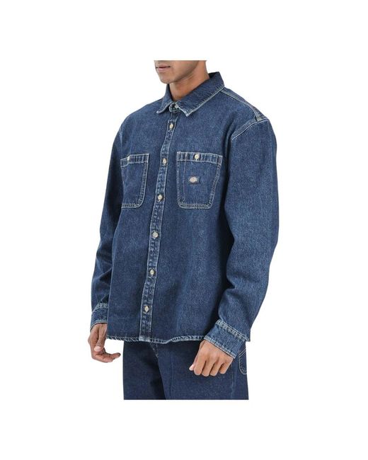 Dickies Denim Shirt in het Blue voor heren