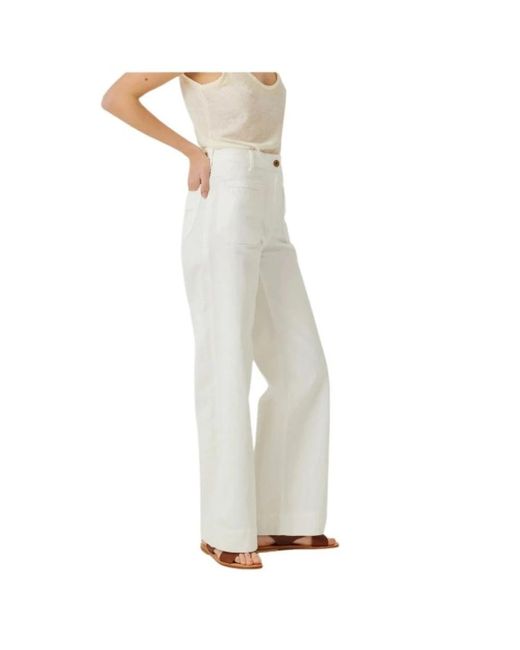 Wide trousers Sessun de color White