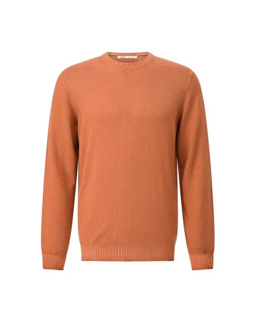 Maurizio Baldassari Orange Round-Neck Knitwear for men