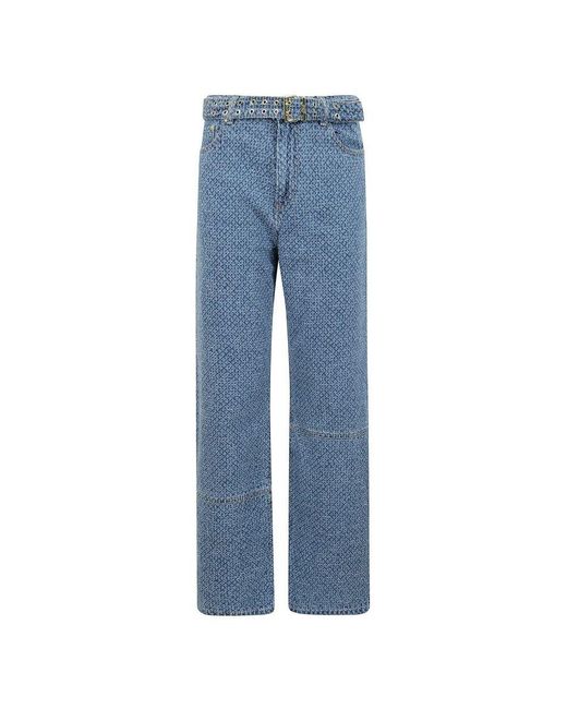 Ganni Blue Straight Jeans