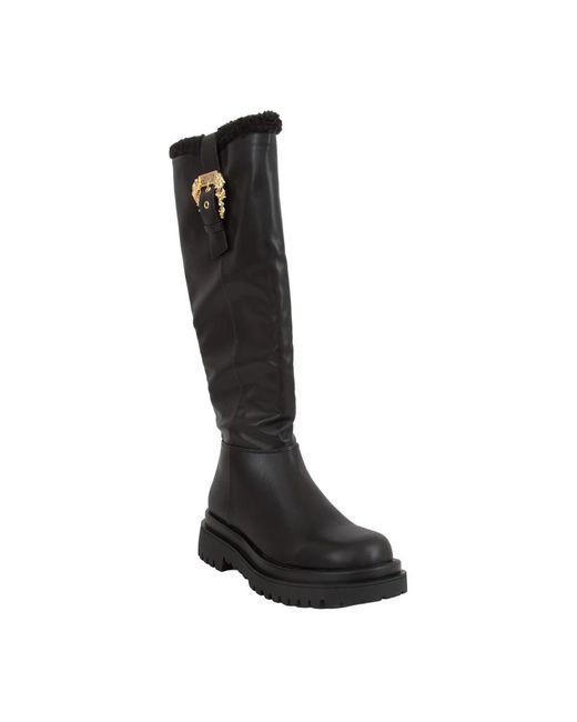 Versace Jeans Couture Black High Boots