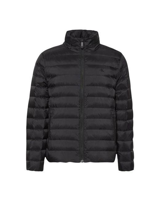 Calvin Klein Jassen ,Zwart ,Nylon Nylon Pufferjack Met Afneembare Capuchon in het Black voor heren