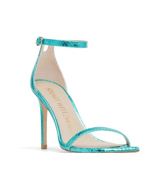 Stuart Weitzman Blue High Heel Sandals