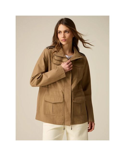 Light Jackets Oltre de color Natural