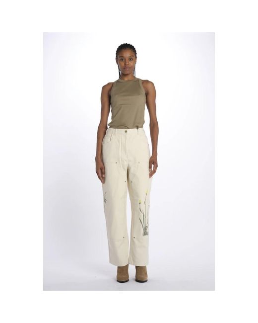 Scotch & Soda White Wide Trousers