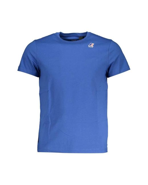 K-Way Bedrucktes crew neck t-shirt in Blue für Herren