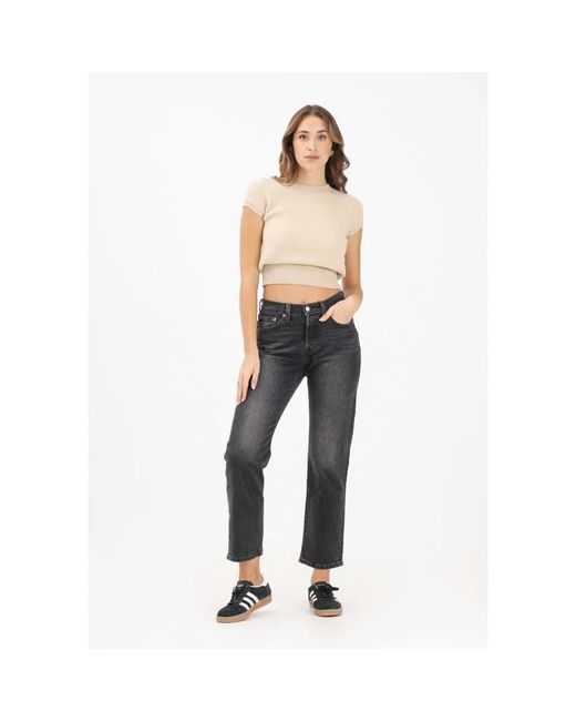 Levi's Jeans ,Zwart ,Denim 501 Curve Jeans in het Gray