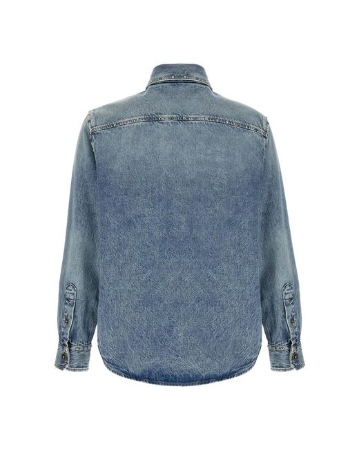 Versace Blue Denim Shirts for men