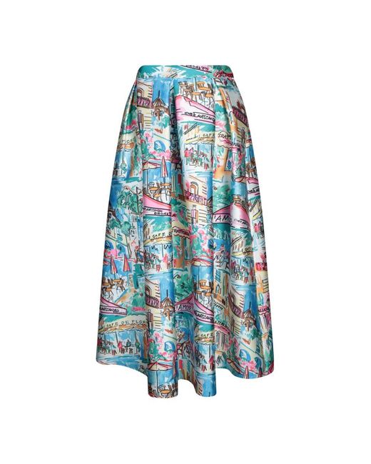 ALESSANDRO ENRIQUEZ Blue Midi Skirts