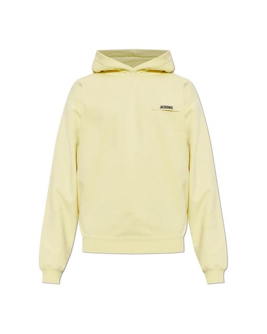 Jacquemus Logo Patch Sweatshirt in het Yellow voor heren