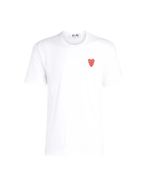 COMME DES GARÇONS PLAY T-shirt mit weißem herz-overlay in White für Herren