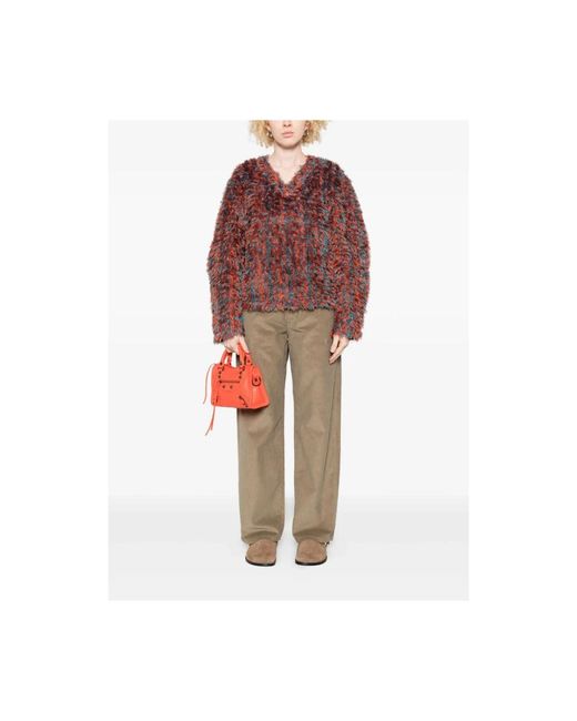 Straight Trousers Rohe de color Brown
