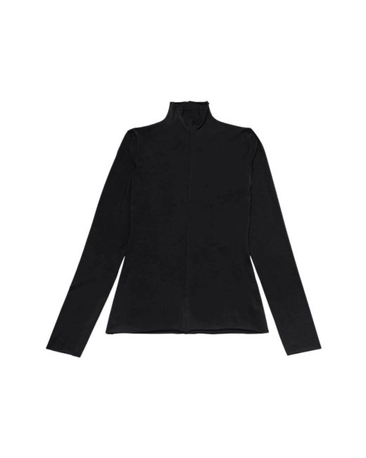 Tory Burch Black Kuscheliger Langarm-Rollkragenpullover