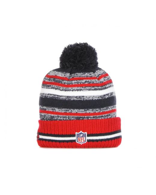 KTZ Accessoires ,Veelkleurig ,Nfl Sport Knit Pom Pom Beanie in het Red