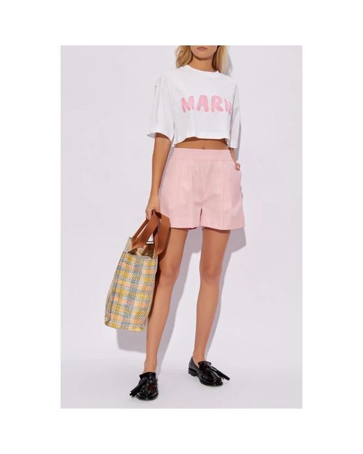 Marni Pink Short Shorts