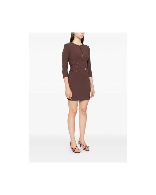 Elisabetta Franchi Brown Short Dresses
