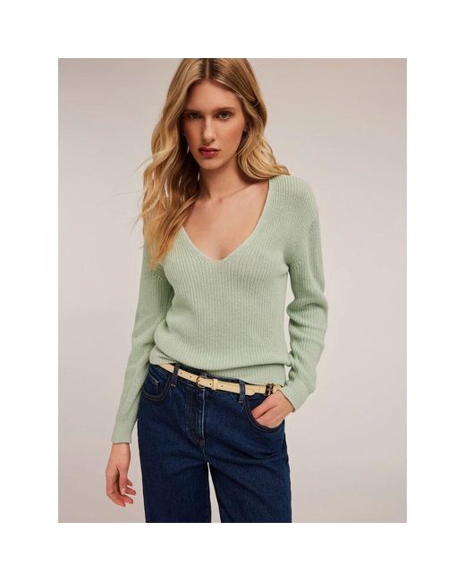 V-Neck Knitwear di mötivi in Green