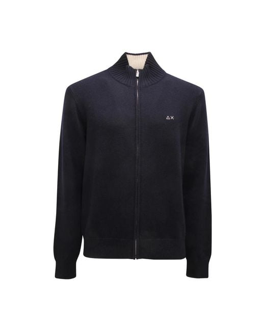 Sun 68 Blue Cardigans for men