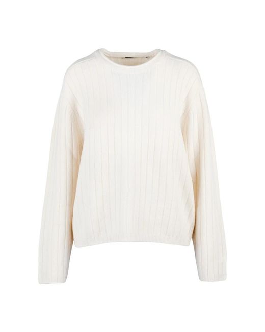 Aspesi White Round-Neck Knitwear