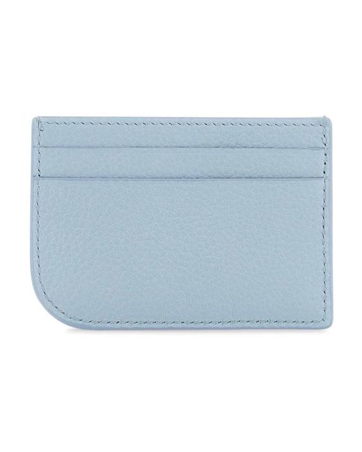 McQueen Hellblaue Lederkartenhalterbrieftaschen in Blue für Herren