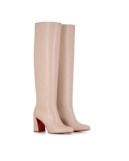 Christian Louboutin Pink Heeled Boots