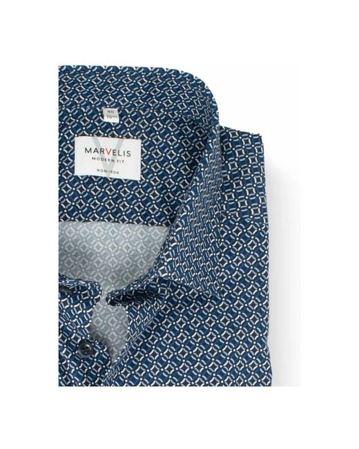 Marvelis Casual Shirts in Blue für Herren