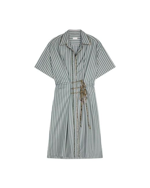Dries Van Noten Gray Shirt Dresses