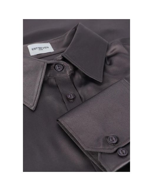 EST'SEVEN Blouse Bow in het Purple