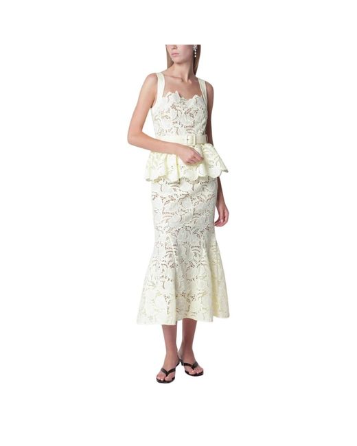 Midi Dresses Self-Portrait de color Metallic