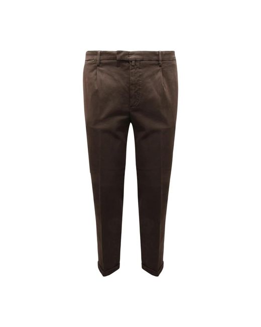 BRIGLIA Einfache Hose Mit Falten Und Umschlägen in Brown für Herren