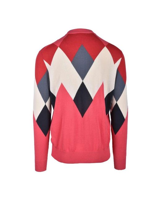 Ballantyne Baumwollstrickpullover in Pink für Herren