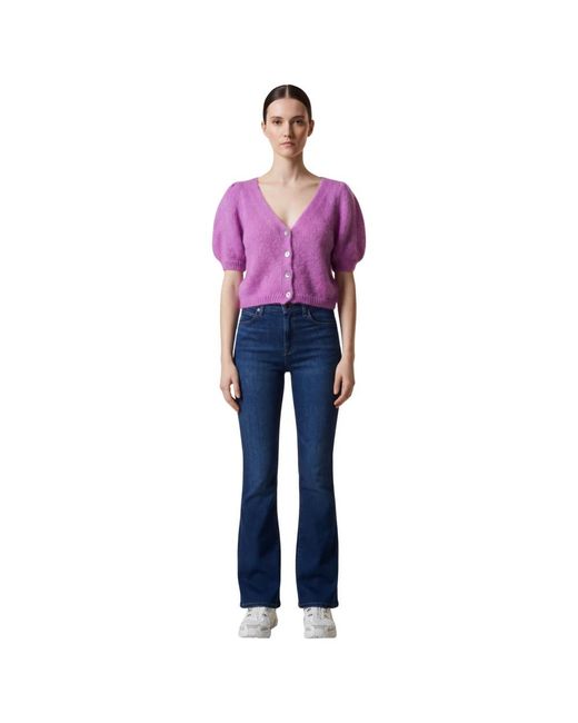 American Dreams Truien & Vesten ,Roze ,Wol Harper Cardigan in het Purple