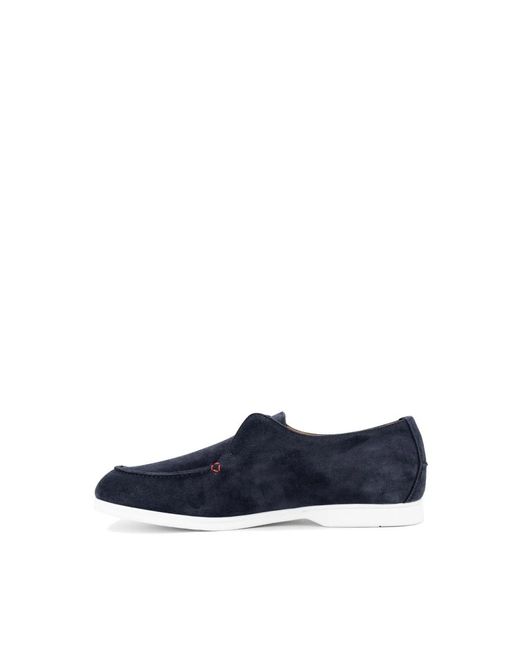 Kiton Bequemer ledermokin in Blue für Herren