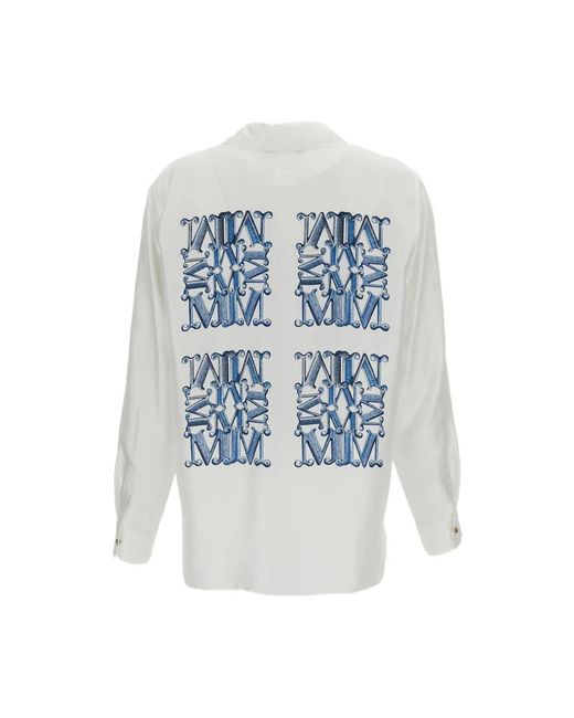 Max Mara Mxmfiltro Camicia Oceano in het Blue
