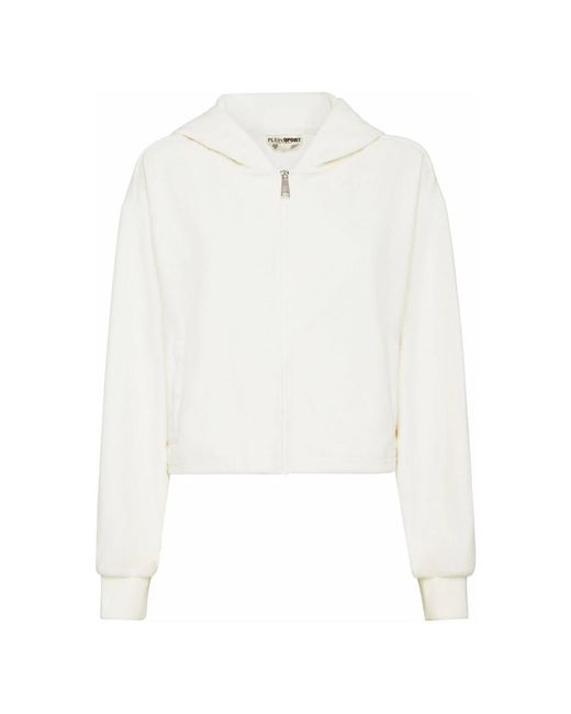 Philipp Plein Fitness ,Katoen Hoodie Sweatshirt in het White